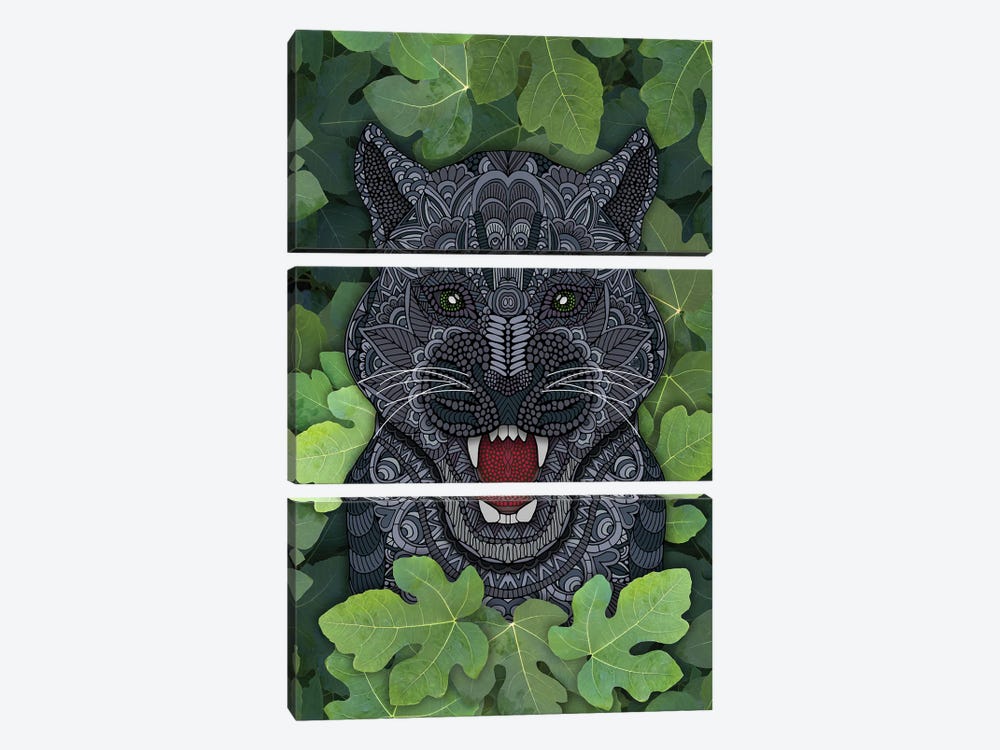 Jungle Panther by Angelika Parker 3-piece Canvas Artwork
