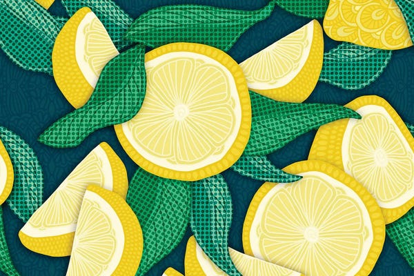 Pop Art Kitchen: Pop Art Lemons by Angelika Parker