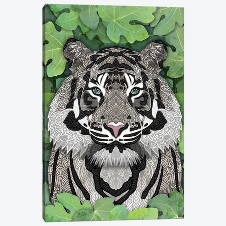 White Jungle Tiger Canvas Print #ANG300} by Angelika Parker Canvas Art Print