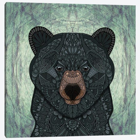 Black Bear Canvas Print #ANG304} by Angelika Parker Canvas Artwork