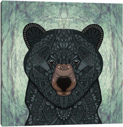 Black Bear Canvas Art Print - Angelika Parker