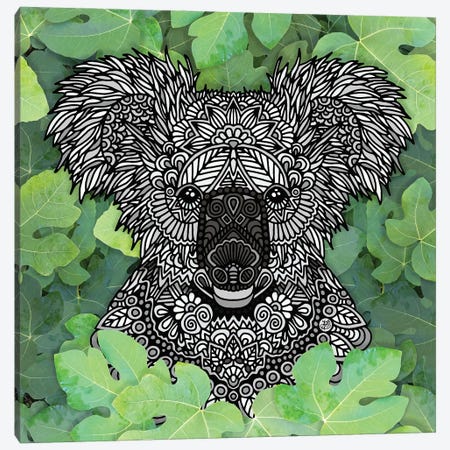 Jungle Koala Canvas Print #ANG306} by Angelika Parker Canvas Artwork