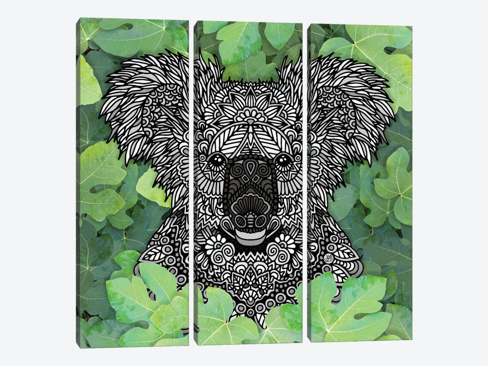 Jungle Koala by Angelika Parker 3-piece Art Print
