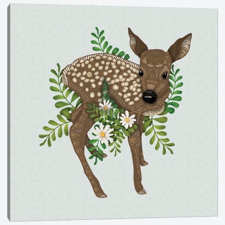 Fawn (Square) Canvas Print #ANG310} by Angelika Parker Canvas Art