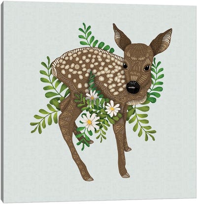 Fawn (Square) Canvas Art Print - Angelika Parker