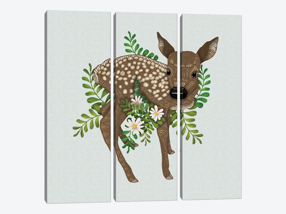 Fawn (Square) by Angelika Parker 3-piece Canvas Artwork