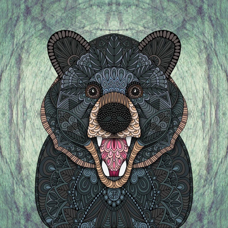 Ornate Black Bear (Square)