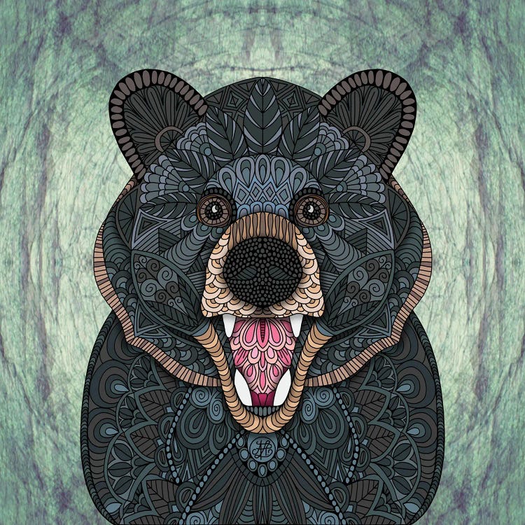 Ornate Black Bear (Square)