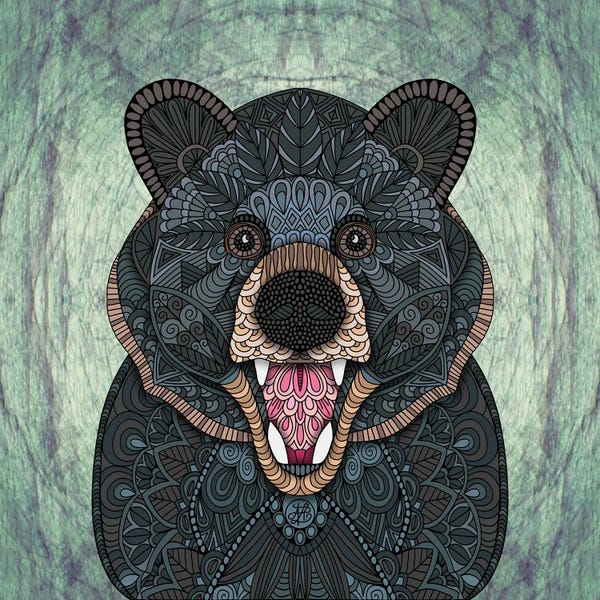 Ornate Black Bear (Square)