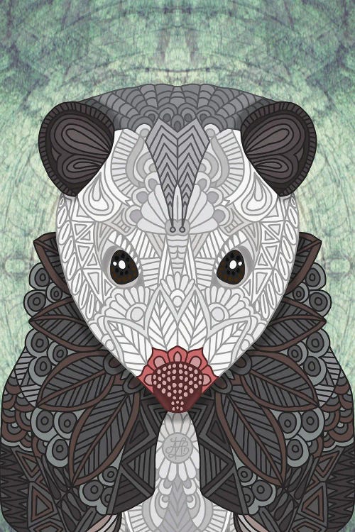 Ornate Opossum by Angelika Parker wall art