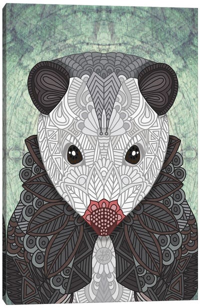 Ornate Opossum Canvas Art Print - Angelika Parker