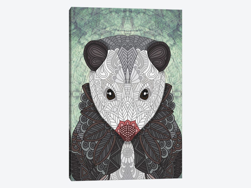 Ornate Opossum by Angelika Parker 1-piece Canvas Art Print