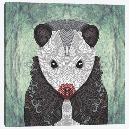 Ornate Opossum (Square) Canvas Print #ANG314} by Angelika Parker Art Print