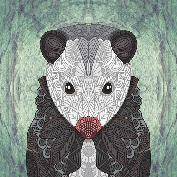 Possums: Ornate Opossum (Square) by Angelika Parker