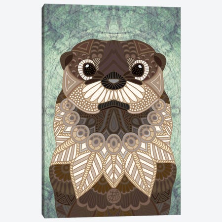 Ornate Otter Canvas Print #ANG315} by Angelika Parker Canvas Art Print