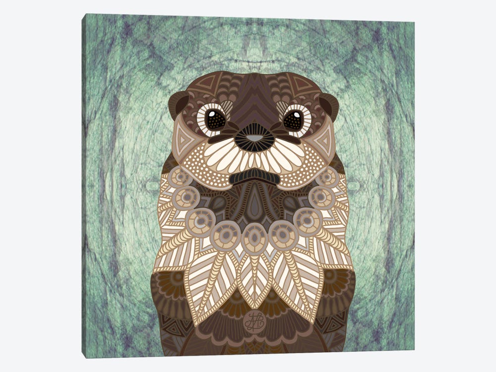 Ornate Otter (Square) by Angelika Parker 1-piece Canvas Artwork