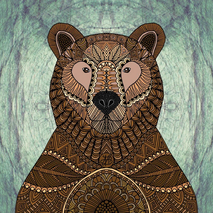 Ornate Brown Bear (Square)