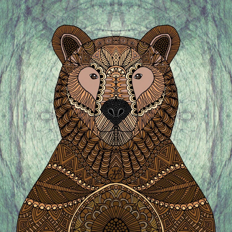 Ornate Brown Bear (Square)