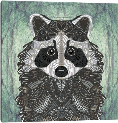 Ornate Raccoon (Square) Canvas Art Print - Angelika Parker