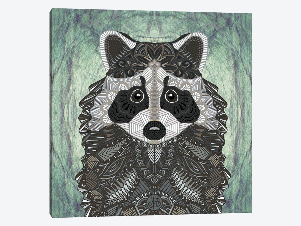 Ornate Raccoon (Square) by Angelika Parker 1-piece Art Print