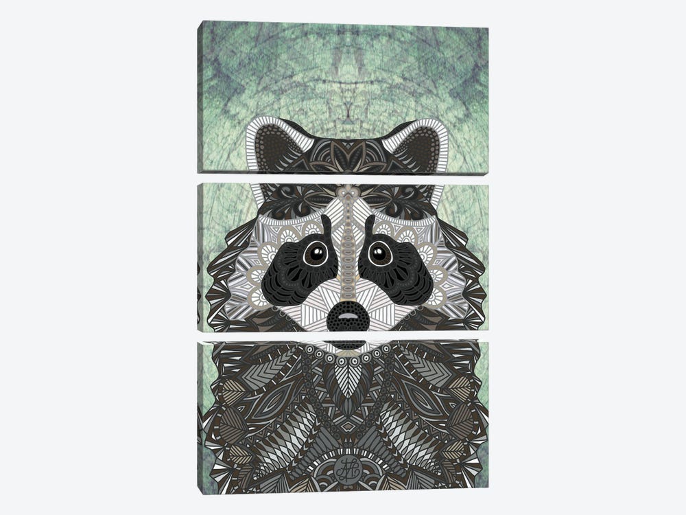 Ornate Raccoon by Angelika Parker 3-piece Art Print