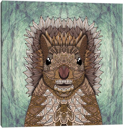 Ornate Squirrel (Square) Canvas Art Print - Angelika Parker