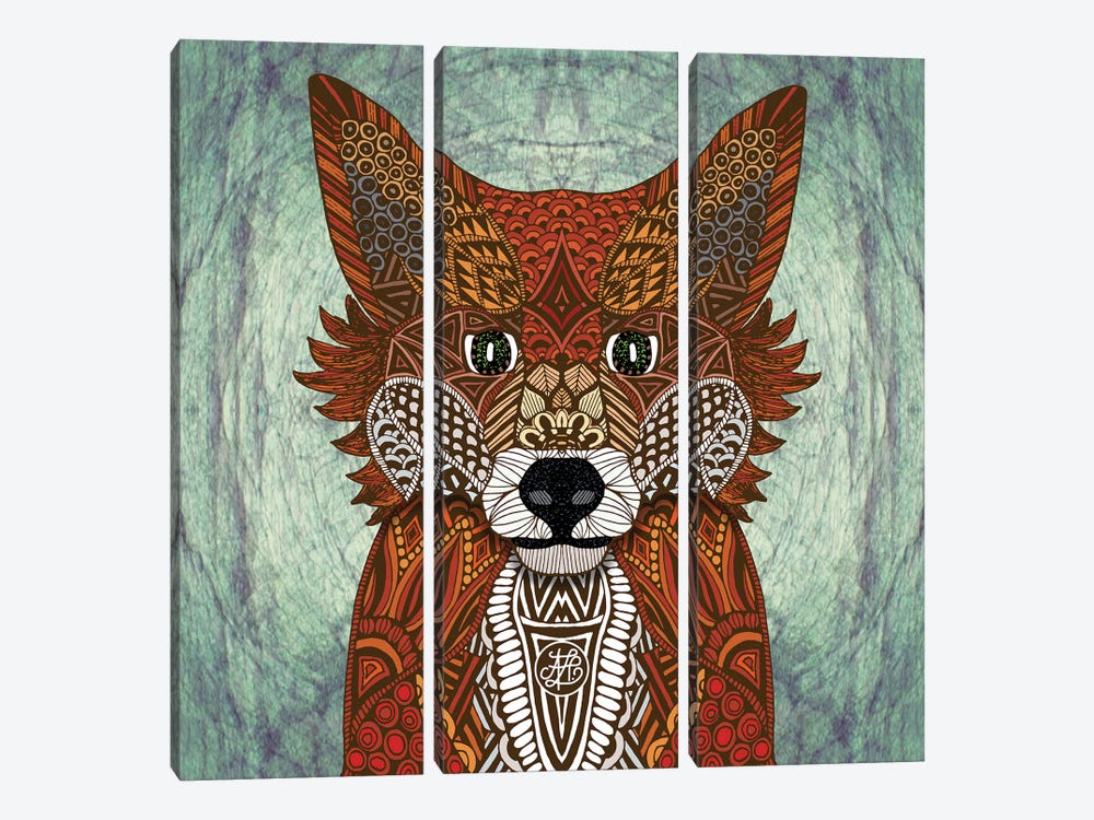 Woodland Fox (Square) by Angelika Parker 3-piece Art Print