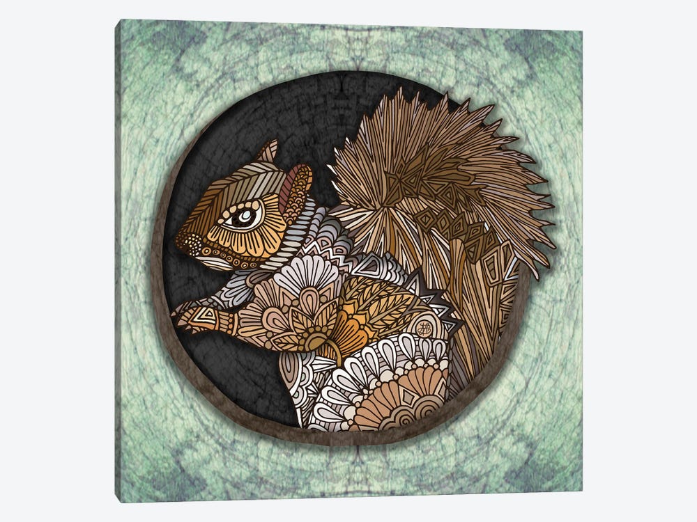 Woodland Squirrel (Horizontal) by Angelika Parker 1-piece Canvas Artwork