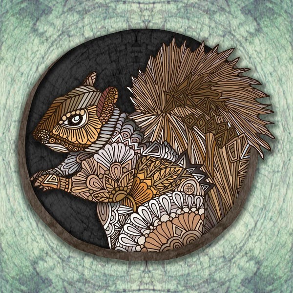 Squirrels: Woodland Squirrel (Horizontal) by Angelika Parker