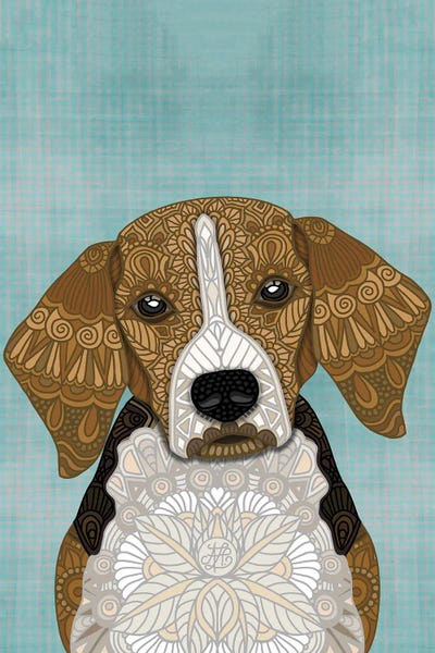 Beagle by Angelika Parker metal wall art