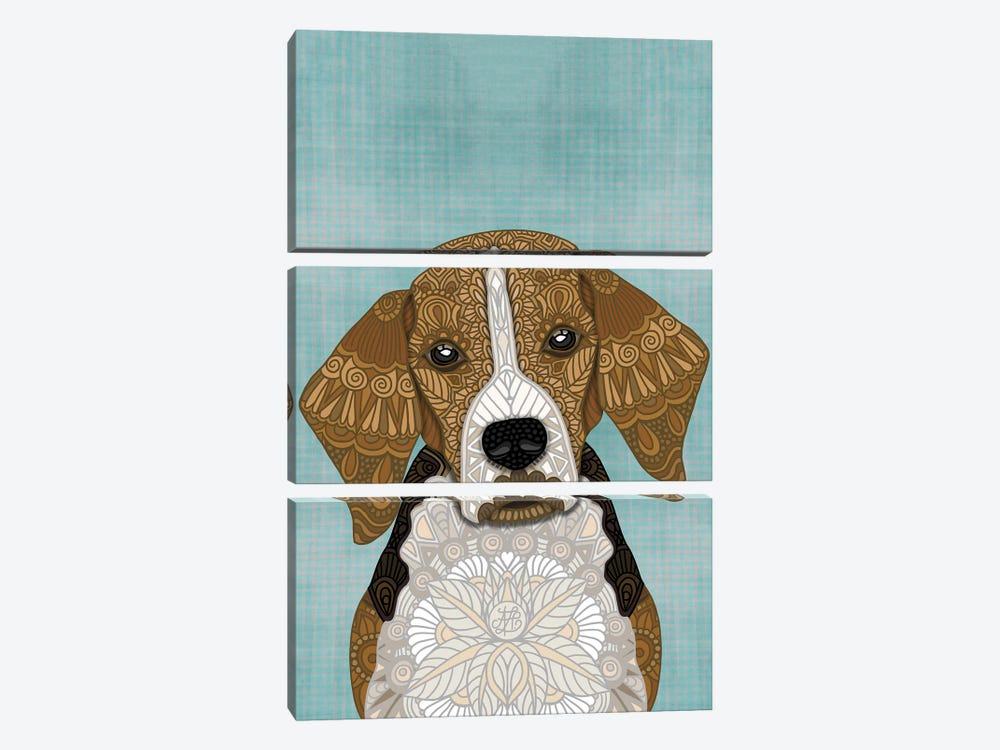 Beagle by Angelika Parker 3-piece Canvas Art Print