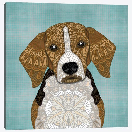 Beagle (Square) Canvas Print #ANG332} by Angelika Parker Canvas Artwork
