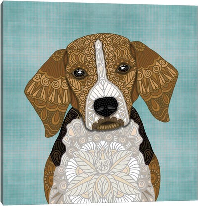 Beagle (Square) Canvas Art Print - Angelika Parker