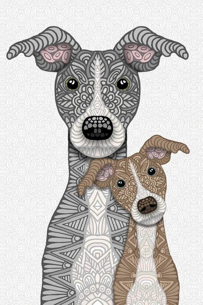 Greyhounds: Blue And Fawn by Angelika Parker