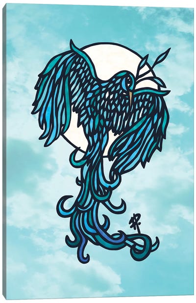Blue Bird Canvas Art Print - Angelika Parker