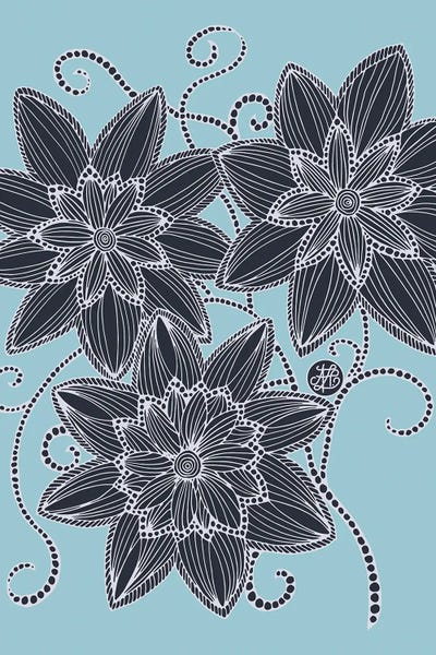 Angelika Parker: Blue Flowers by Angelika Parker