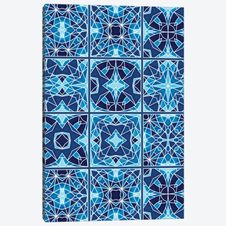 Blue Tiles Canvas Print #ANG345} by Angelika Parker Canvas Artwork