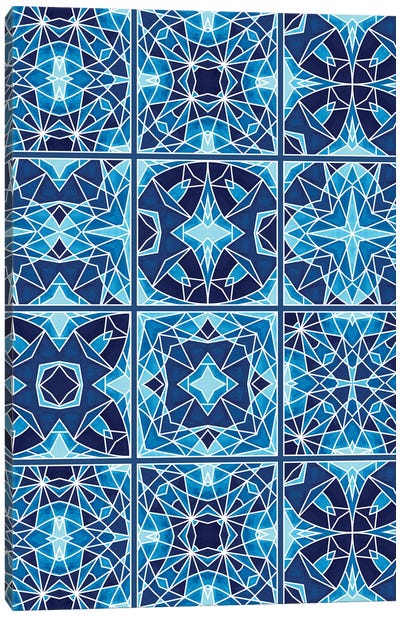 Blue Tiles Canvas Art Print - Angelika Parker