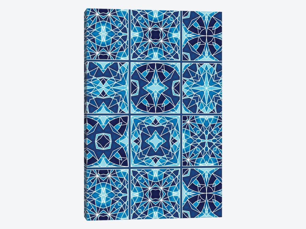 Blue Tiles by Angelika Parker 1-piece Canvas Artwork
