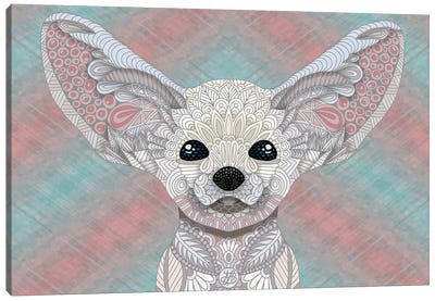 Fennec Fox Pastel Canvas Art Print - Angelika Parker