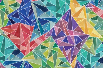 Geometric Rainbow by Angelika Parker canvas print