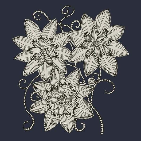 Angelika Parker: Flower Illustration (Square) by Angelika Parker