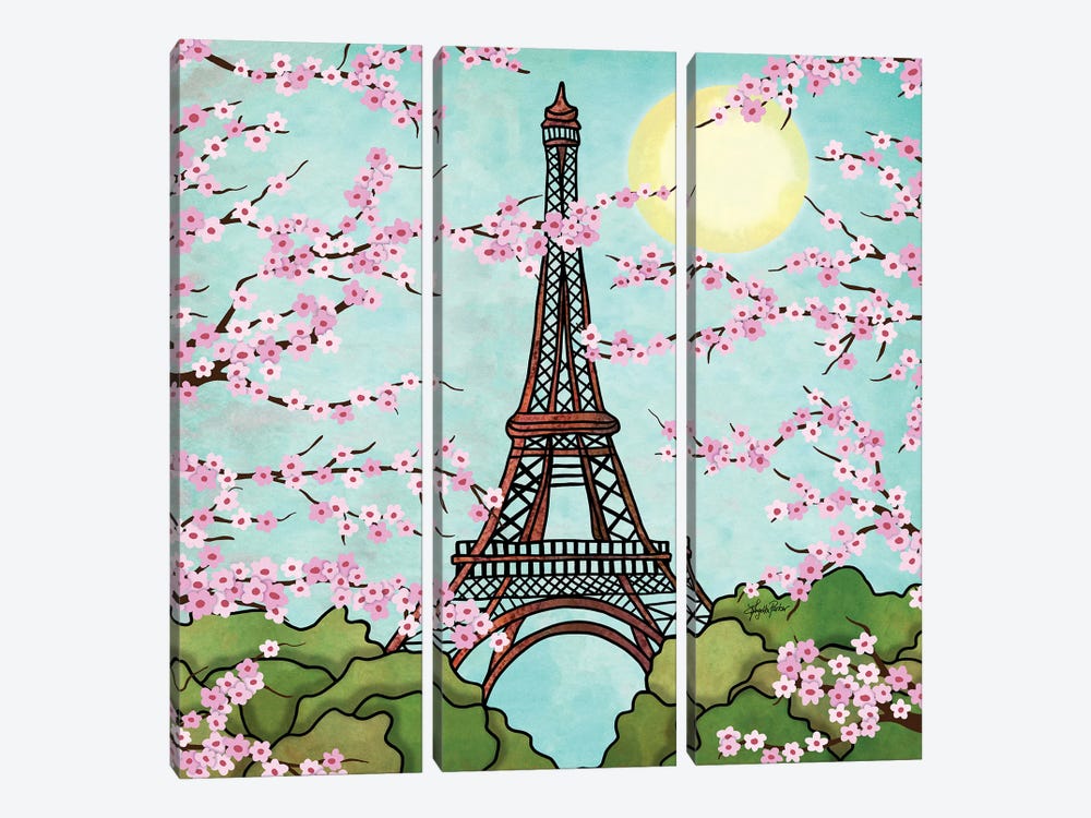 The Eiffel Tower (Square) by Angelika Parker 3-piece Canvas Art