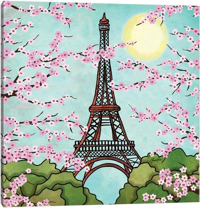 The Eiffel Tower (Square) Canvas Art Print - Angelika Parker