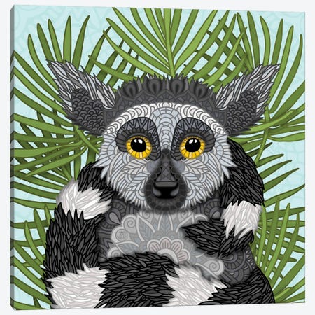 Lemur (Square) Canvas Print #ANG359} by Angelika Parker Canvas Artwork