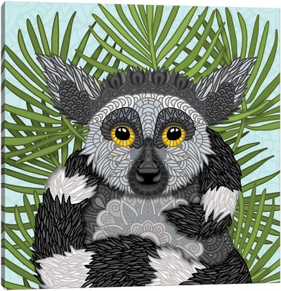 Lemur (Square) Canvas Art Print - Angelika Parker