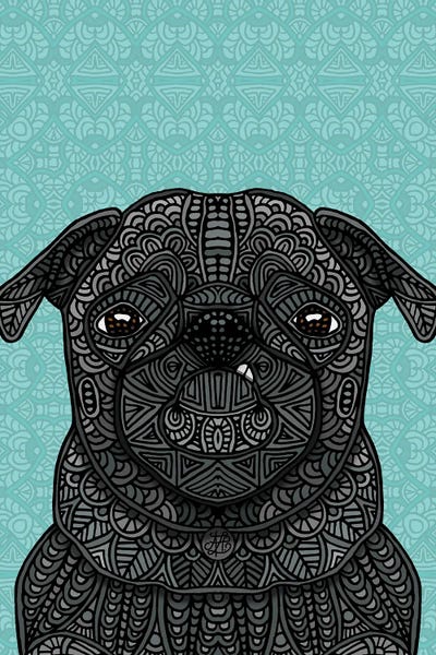 Pugs: Little Black Pug by Angelika Parker
