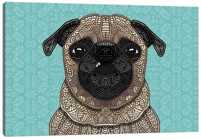 Little Fawn Pug Canvas Art Print - Angelika Parker