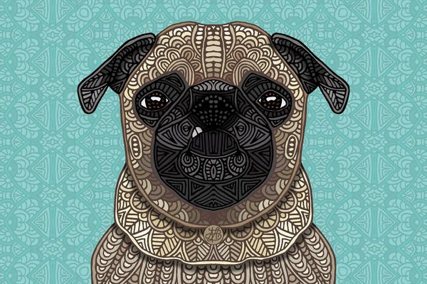 Pugs: Little Fawn Pug by Angelika Parker