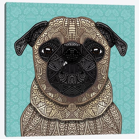 Little Fawn Pug (Square) Canvas Print #ANG363} by Angelika Parker Art Print